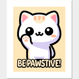 Be Pawsitive! Cute Cat Pun Posters and Art